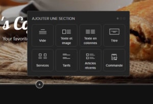 Ajouter section Webnode