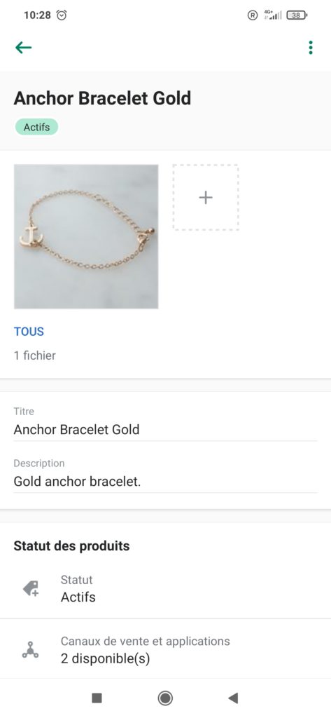 fiche produit woocommerce app mobile