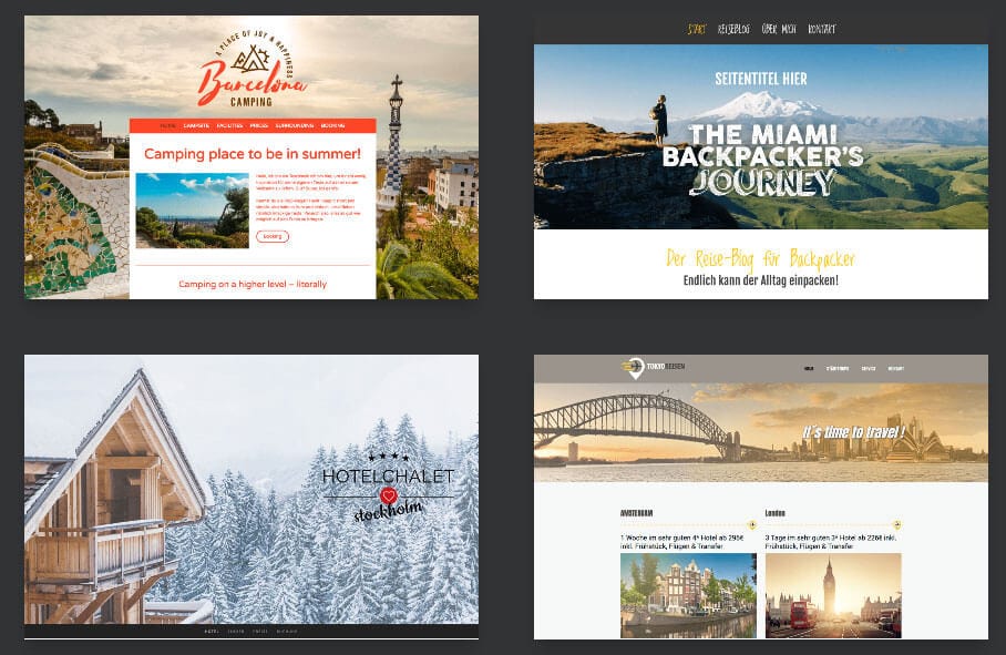 Templates Jimdo : Tourisme