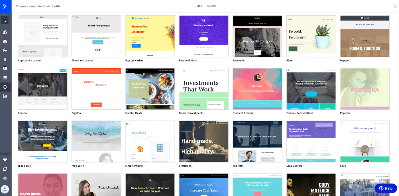 activecampaign landing pages