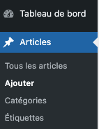 ajouter un article dans wordpress