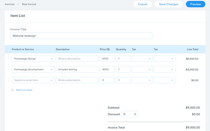 ascend invoices