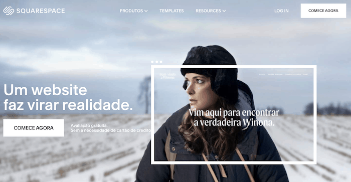 criar site com squarespace