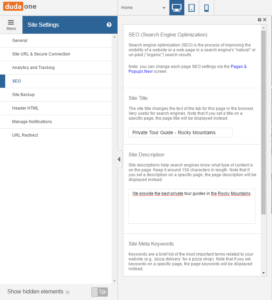DudaOne_-_SEO-Settings