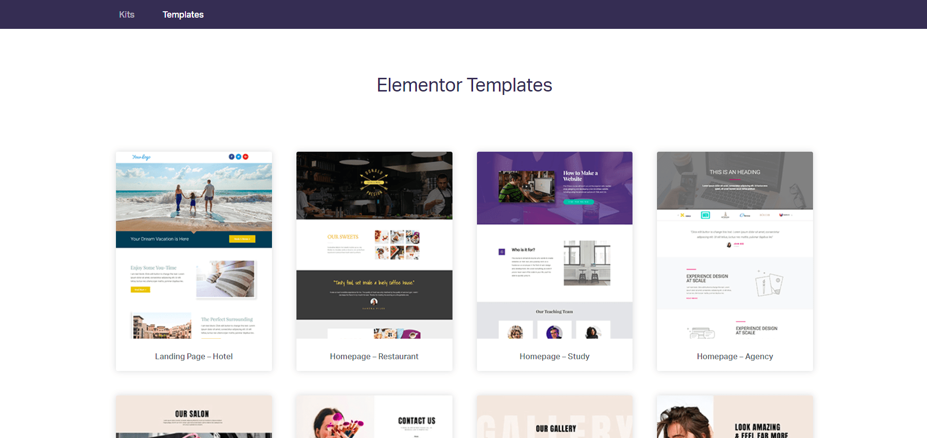 Elementor - Templates