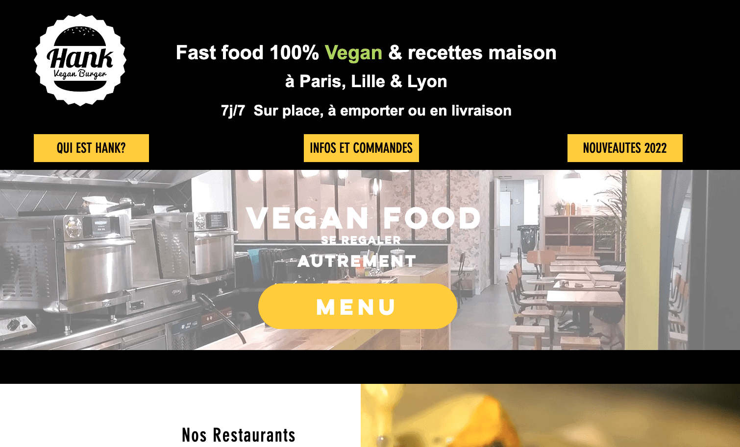 exemple site wix restaurant