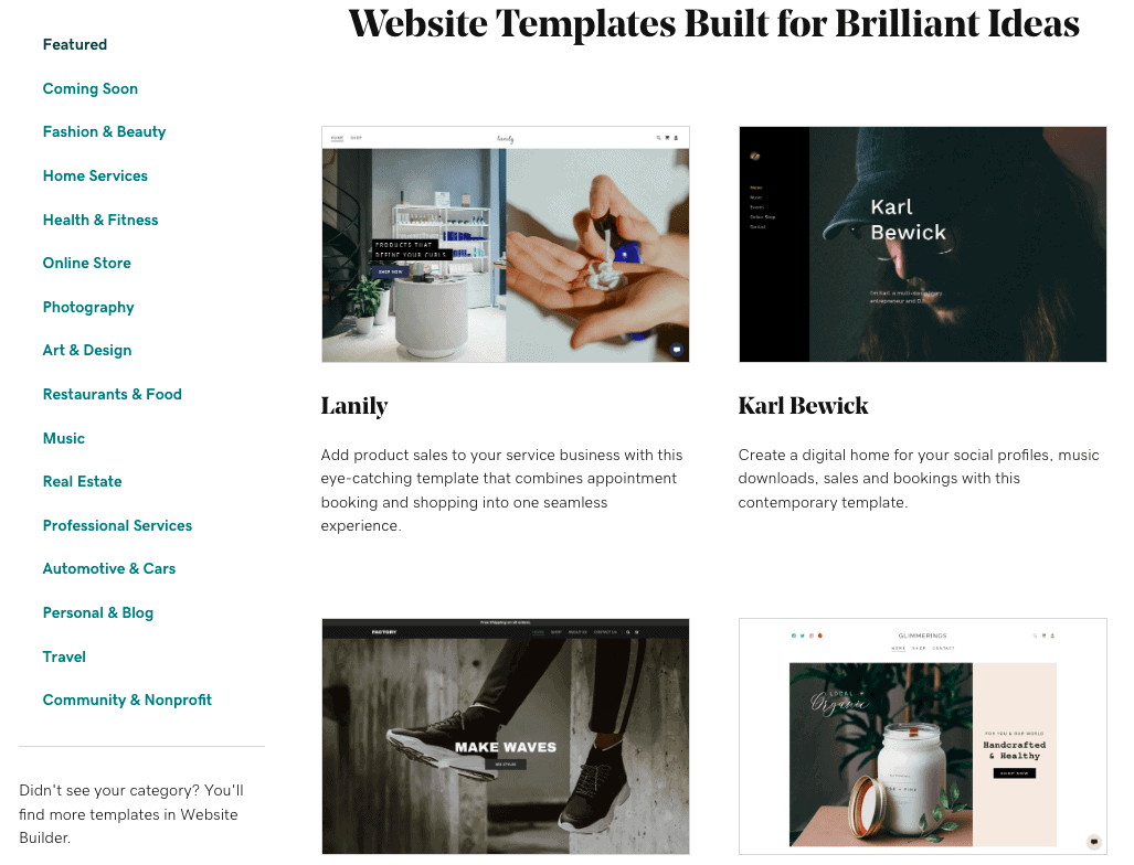 godaddy templates