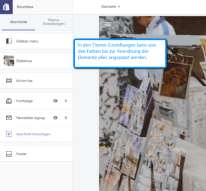 Shopify Theme Einstellungen