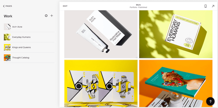 squarespace portfolio