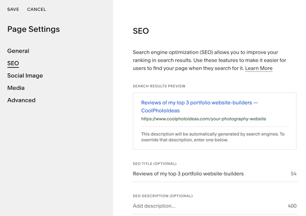 squarespace seo