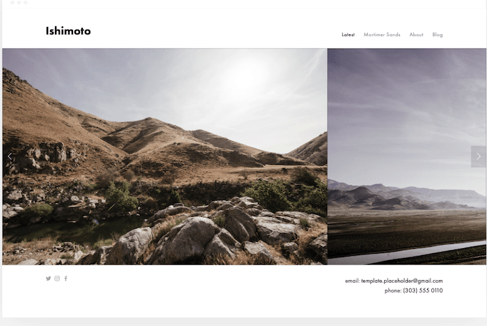 squarespace templates phptorgapher ishimoto