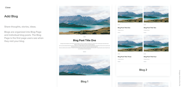 squarespace blog layouts