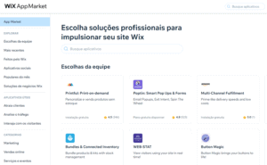 Wix app market