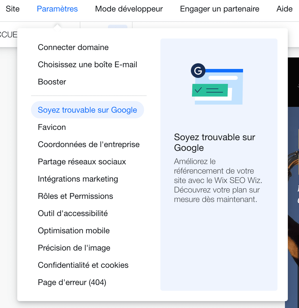 wix tutoriel améliorer seo