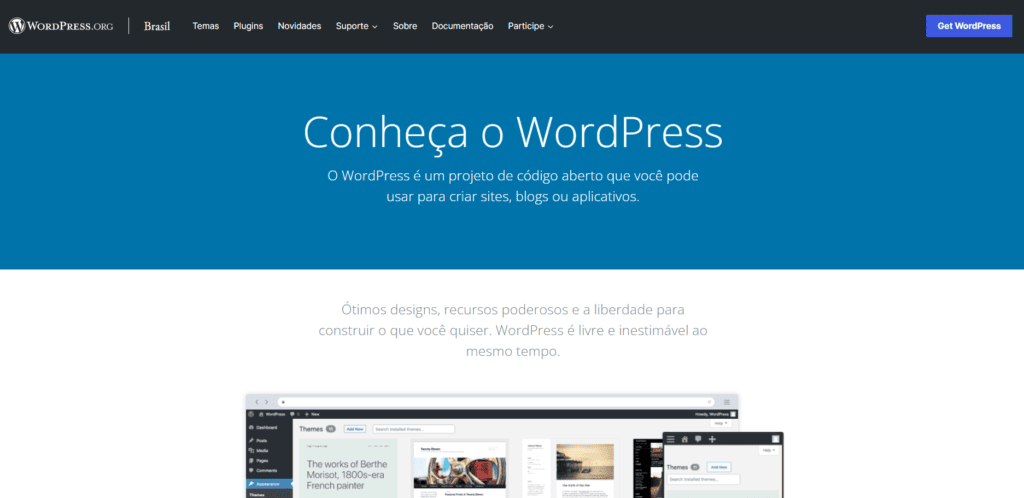 wordpress-org página inicial