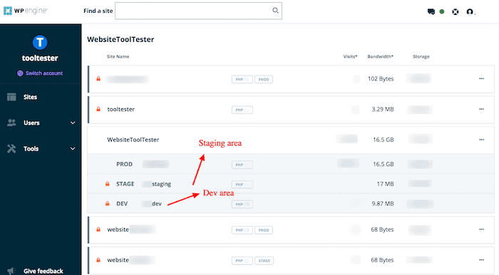 wpengine review dev vs staging