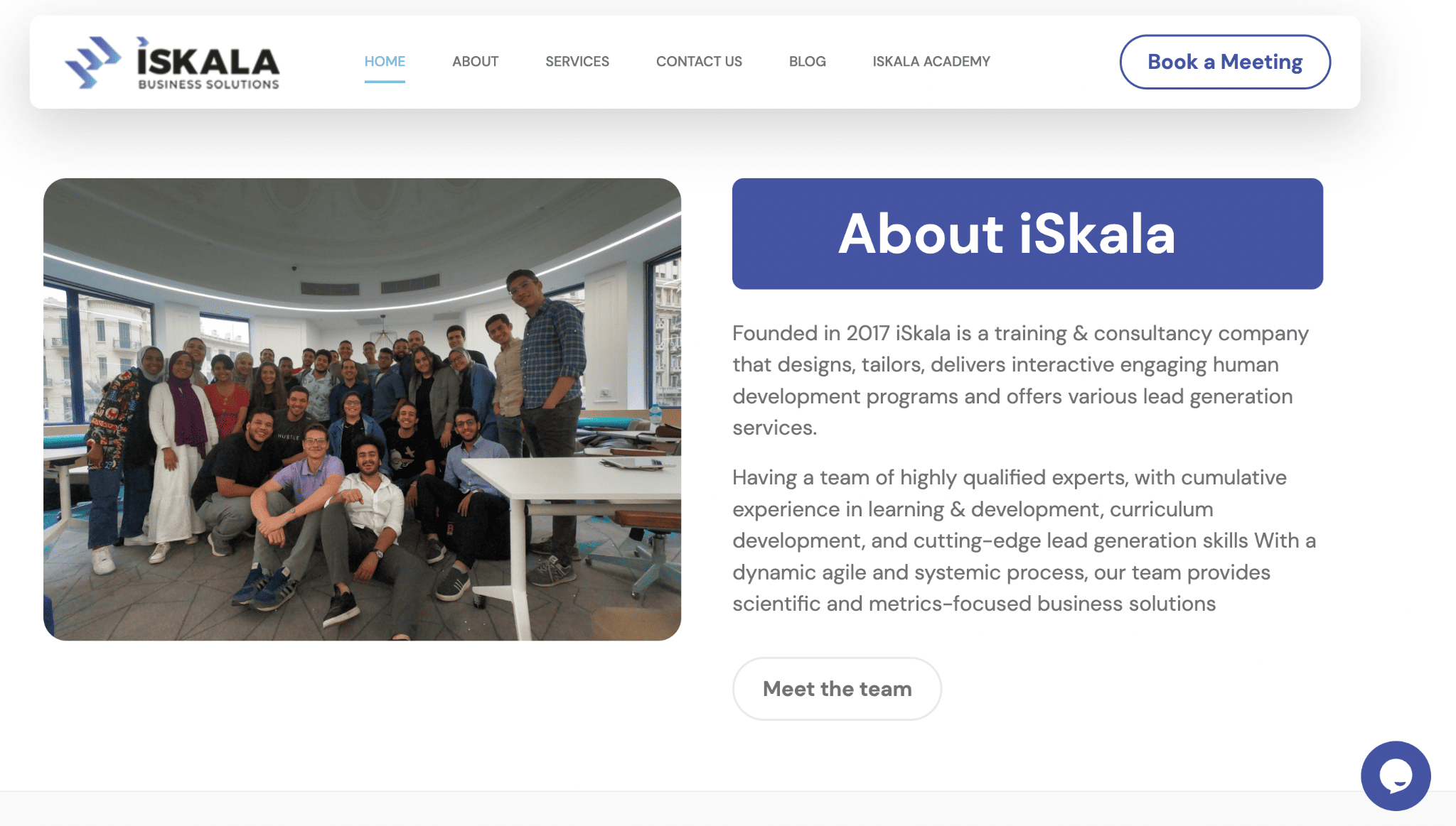 zyro website example - iskala